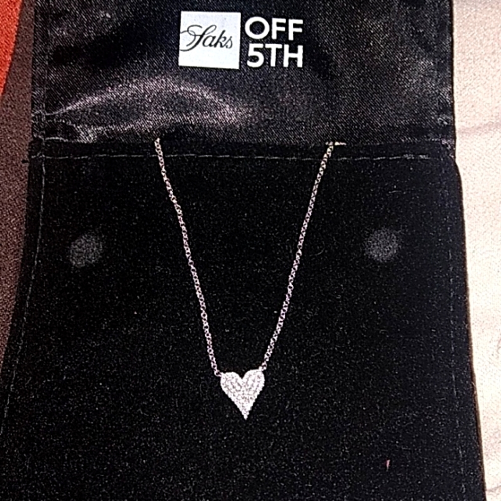 COPY - 14kt white gold diamond heart pendant necklace